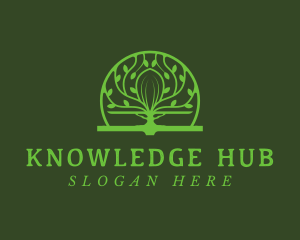 Knowledge Book Library logo design