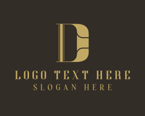 Lettermark - Golden Business Firm Letter D logo design