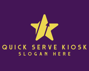 Gold Star Arrow logo design