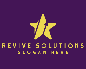 Transformation - Gold Star Arrow logo design