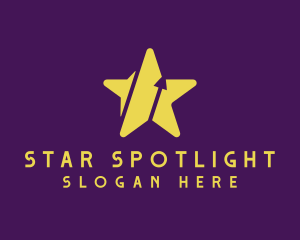 Gold Star Arrow logo design