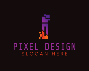 Graphics - Pixel Letter I Studio logo design