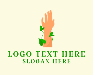 Sustainable - Eco friendly Hand logo design
