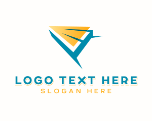 Paper Plane - Shipping Forwarding Courier logo design