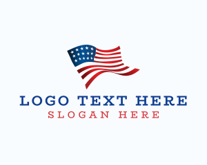 Patriot - American Flag Campaign logo design