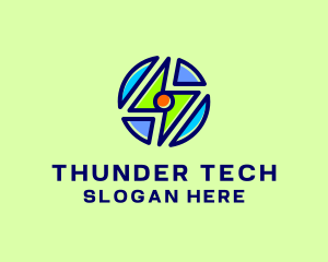 Thunder - Target Lightning Thunder logo design