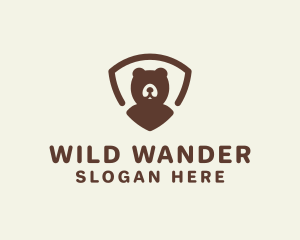 Wild Bear Shield logo design