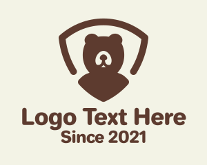 Teddy - Brown Bear Shield logo design