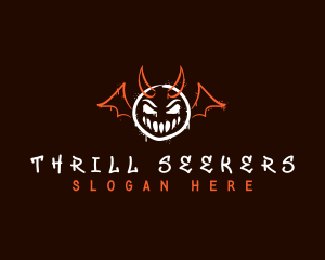 Creepy Devil Graffiti Logo