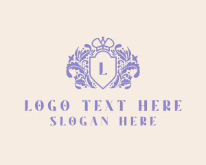 Lawyer - Crown Floral Shield logo design