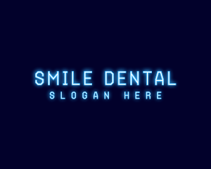 Blue Neon Wordmark Logo