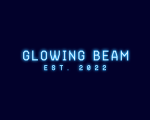 Blue Neon Wordmark logo design