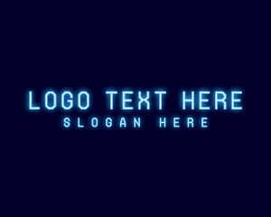 Blue Neon Wordmark Logo