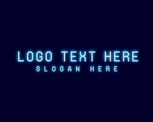 Blue Neon Wordmark Logo