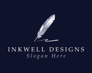 Stationery - Writer Quill Journal logo design