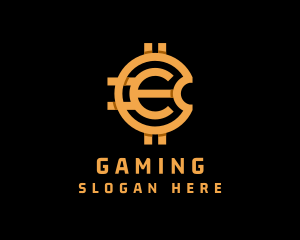 Money - Bitcoin Currency Letter E logo design