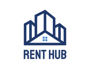 Blue Building House logo design