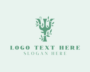 Therapy - Leaf Vines Pychology logo design