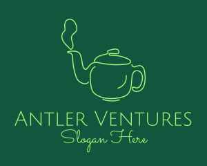 Green Teapot Tea Kettle logo design