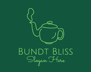 Green Teapot Tea Kettle logo design