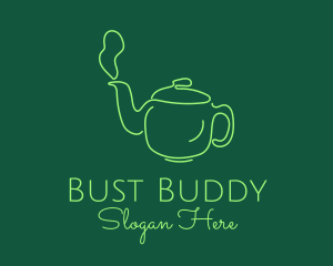 Green Teapot Tea Kettle logo design