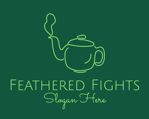 Green Teapot Tea Kettle logo design