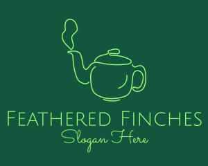 Green Teapot Tea Kettle logo design