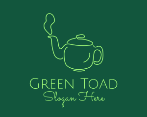 Green Teapot Tea Kettle logo design