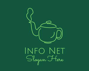 Green Teapot Tea Kettle logo design