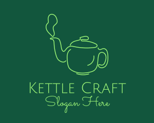 Kettle - Green Teapot Tea Kettle logo design