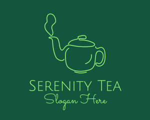 Tea - Green Teapot Tea Kettle logo design