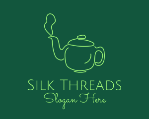 Green Teapot Tea Kettle logo design