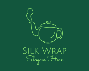 Green Teapot Tea Kettle logo design