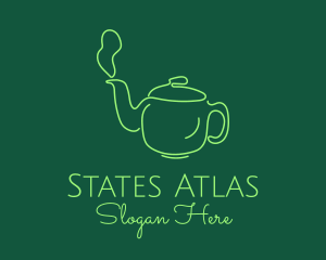 Green Teapot Tea Kettle logo design