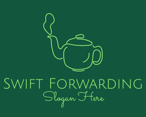 Green Teapot Tea Kettle logo design