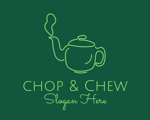 Beverage - Green Teapot Tea Kettle logo design