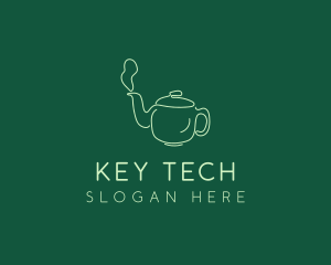 Green Teapot Tea Kettle logo design