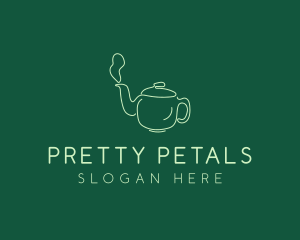 Green Teapot Tea Kettle logo design