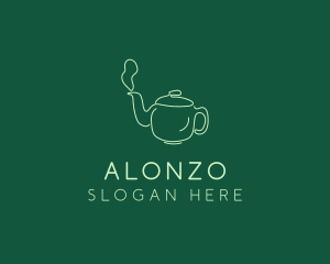 Green Teapot Tea Kettle logo design