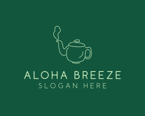 Green Teapot Tea Kettle logo design