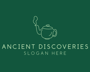 Green Teapot Tea Kettle logo design