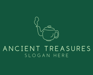 Green Teapot Tea Kettle logo design