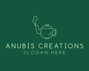 Green Teapot Tea Kettle logo design