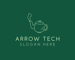 Green Teapot Tea Kettle logo design