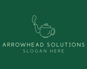 Green Teapot Tea Kettle logo design