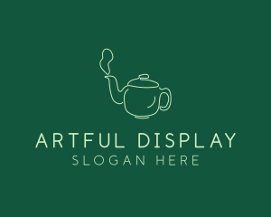 Green Teapot Tea Kettle logo design