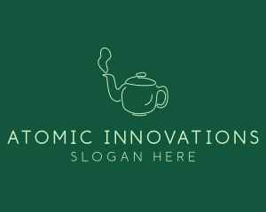 Green Teapot Tea Kettle logo design