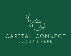 Green Teapot Tea Kettle logo design