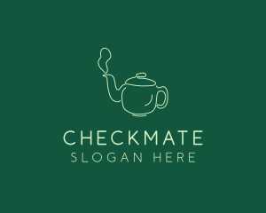 Green Teapot Tea Kettle logo design