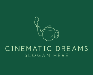 Green Teapot Tea Kettle logo design